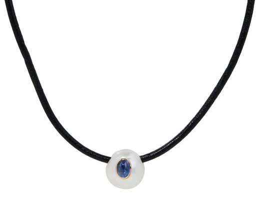 Dezso Pearl and Kyanite Pendant Necklace