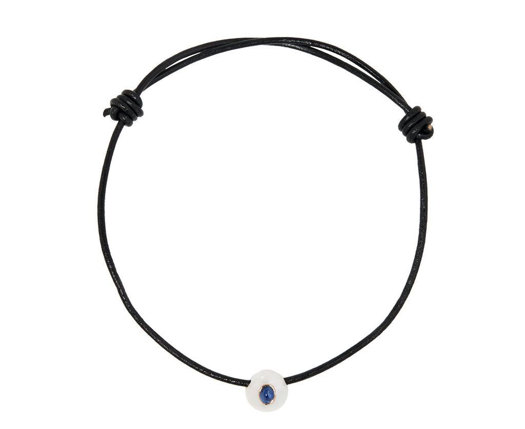 Dezso Pearl and Kyanite Pendant Necklace - Top Down View