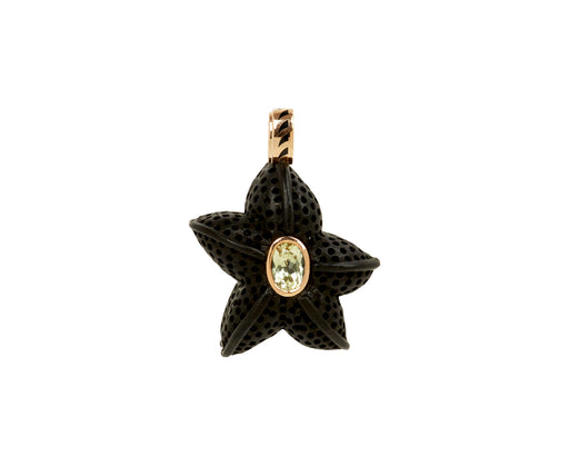 Dezso Ebony Starfish and Oval Beryl Pendant ONLY