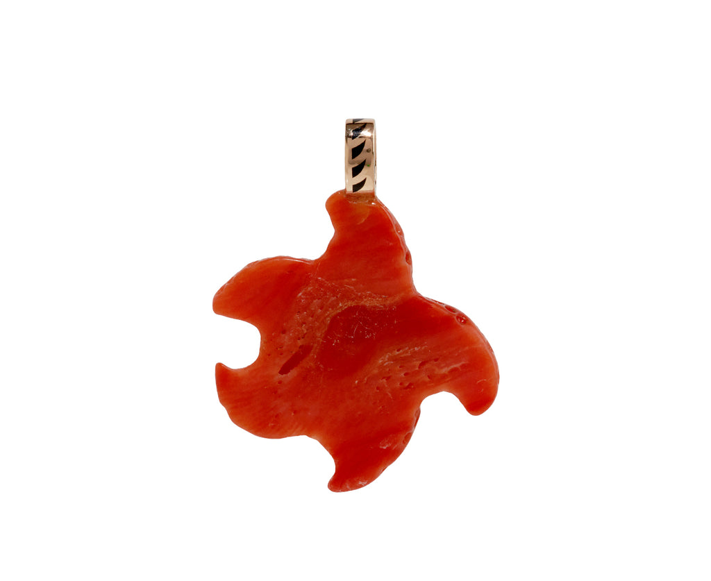 Dezso Marquise Diamond Coral Starfish Pendant ONLY - back