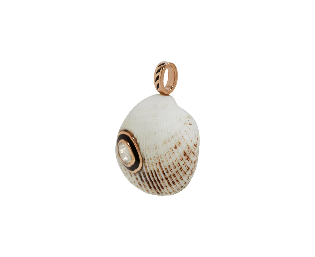 Dezso Natural Edul Shell and Diamond Pendant ONLY - side
