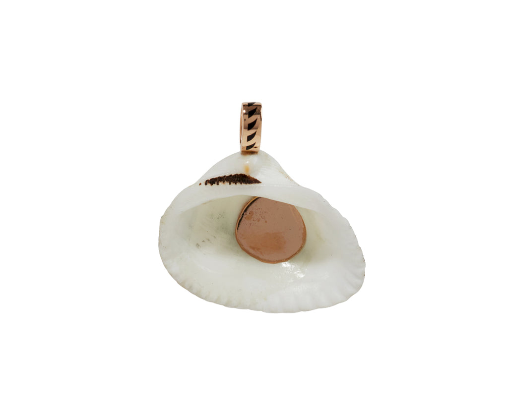 Dezso Natural Edul Shell and Diamond Pendant ONLY - back
