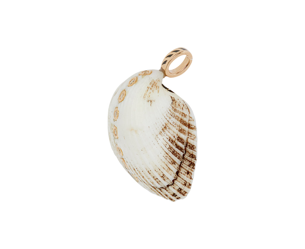 Dezso Natural Edul Shell and Diamond Pendant ONLY - side