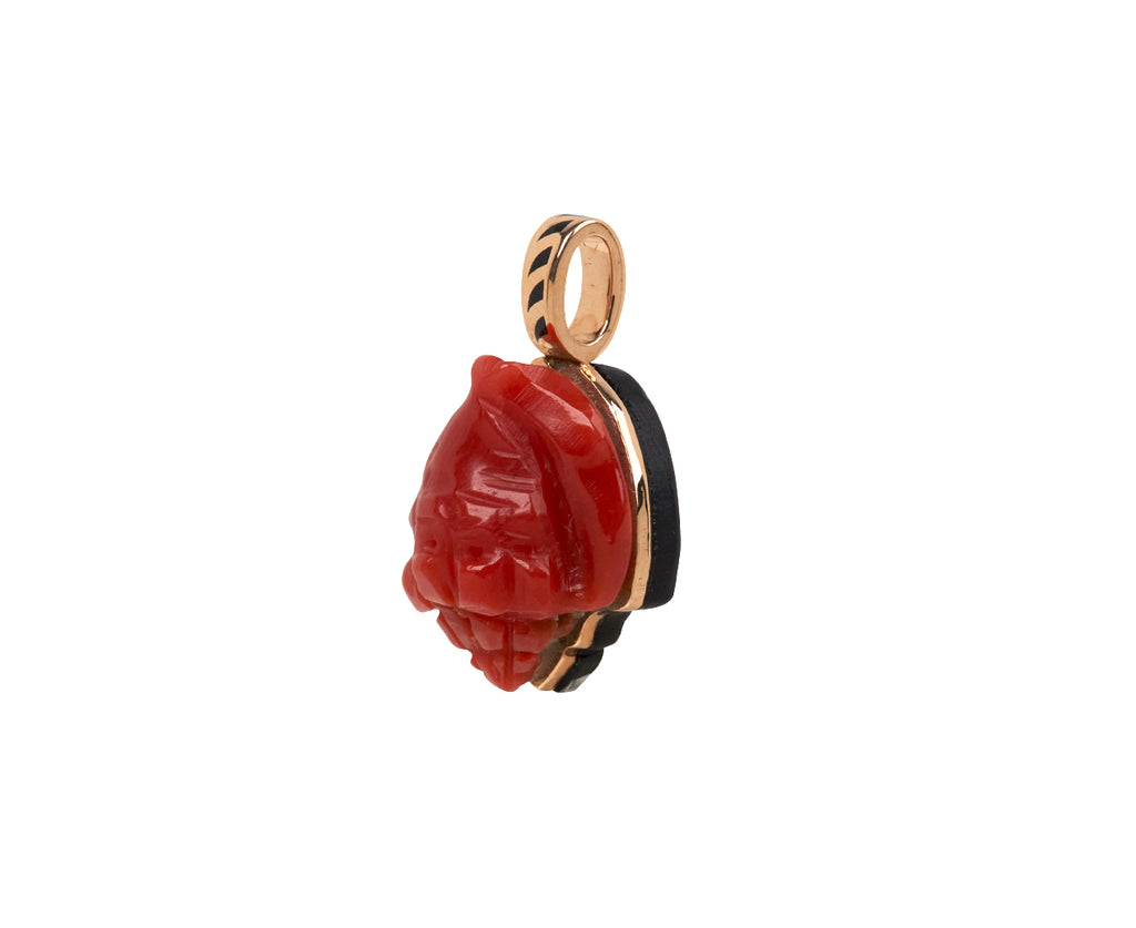 Dezso Coral Shell Pendant ONLY - Side View