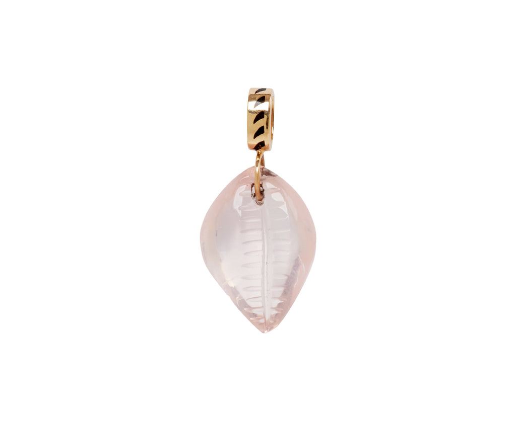 Dezso Carved Rose Quartz Cowry Shell Pendant ONLY
