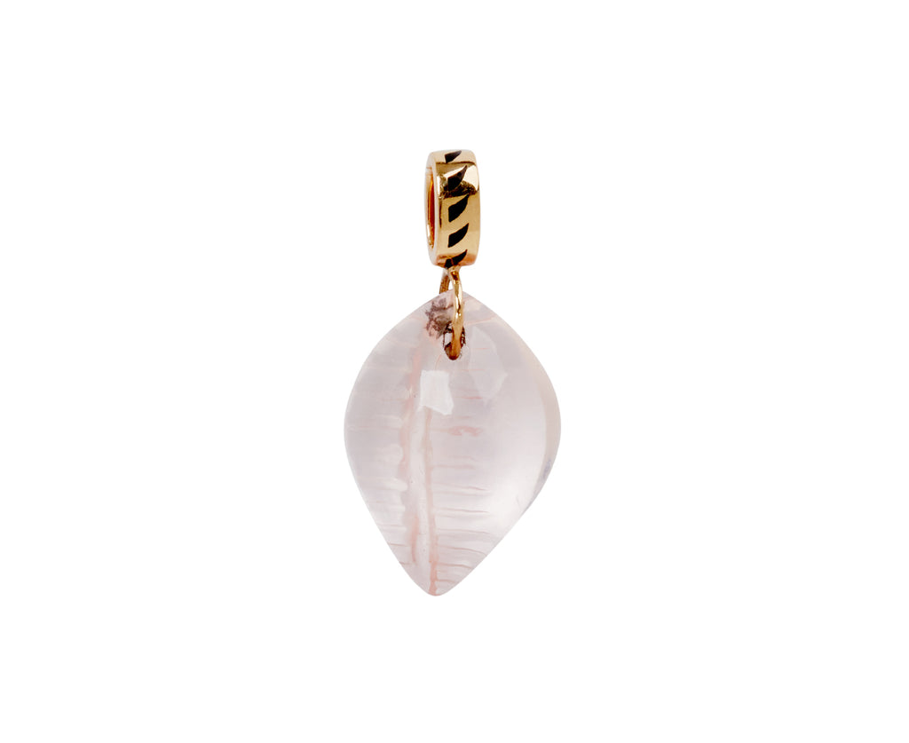 Dezso Carved Rose Quartz Cowry Shell Pendant ONLY - back