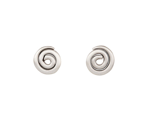 Jane Diaz Silver Spiral Earrings