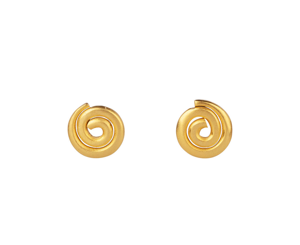 Jane Diaz Gold Plated Spiral Earrings