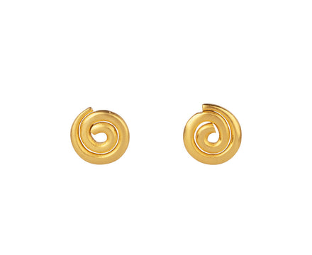 Jane Diaz Gold Plated Spiral Earrings