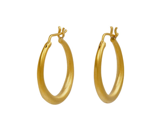 Jane Diaz 1" Tapered Hoop Earrings