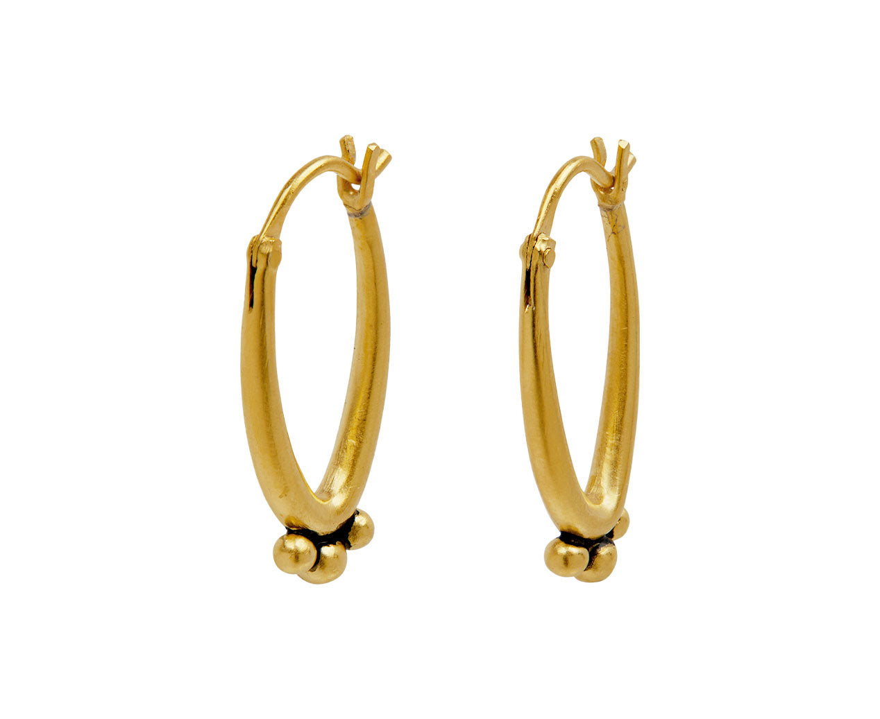 Small hoop earrings with ball store