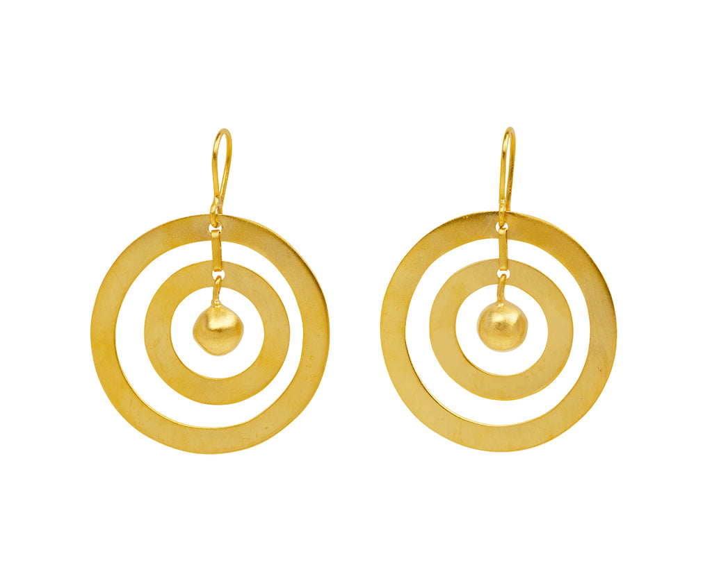 Jane Diaz Concentric Circles Drop Earrings