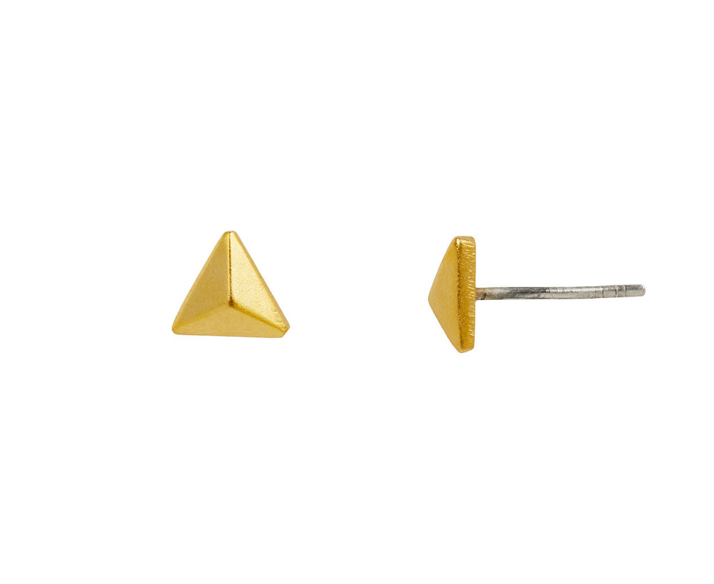 Jane Diaz Pyramid Stud Earrings - side