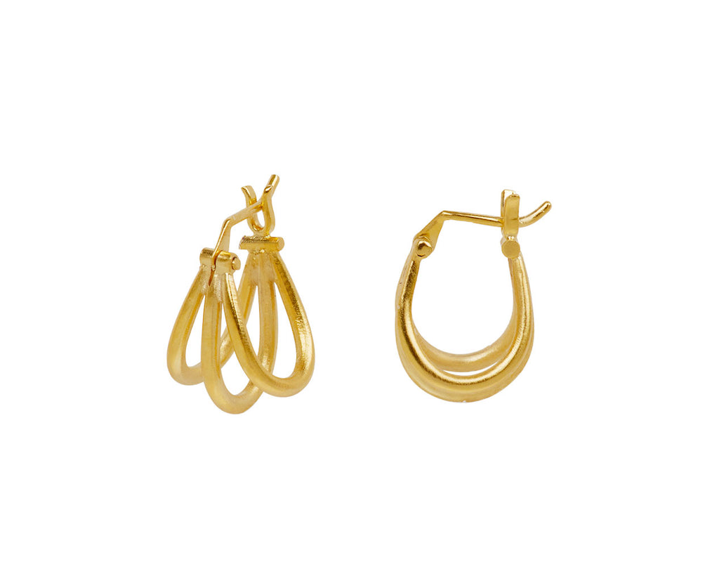 Jane Diaz Small Triple Hoop Earrings - side
