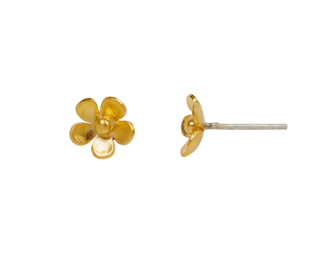 Jane Diaz Tiny Daisy Stud Earrings - side