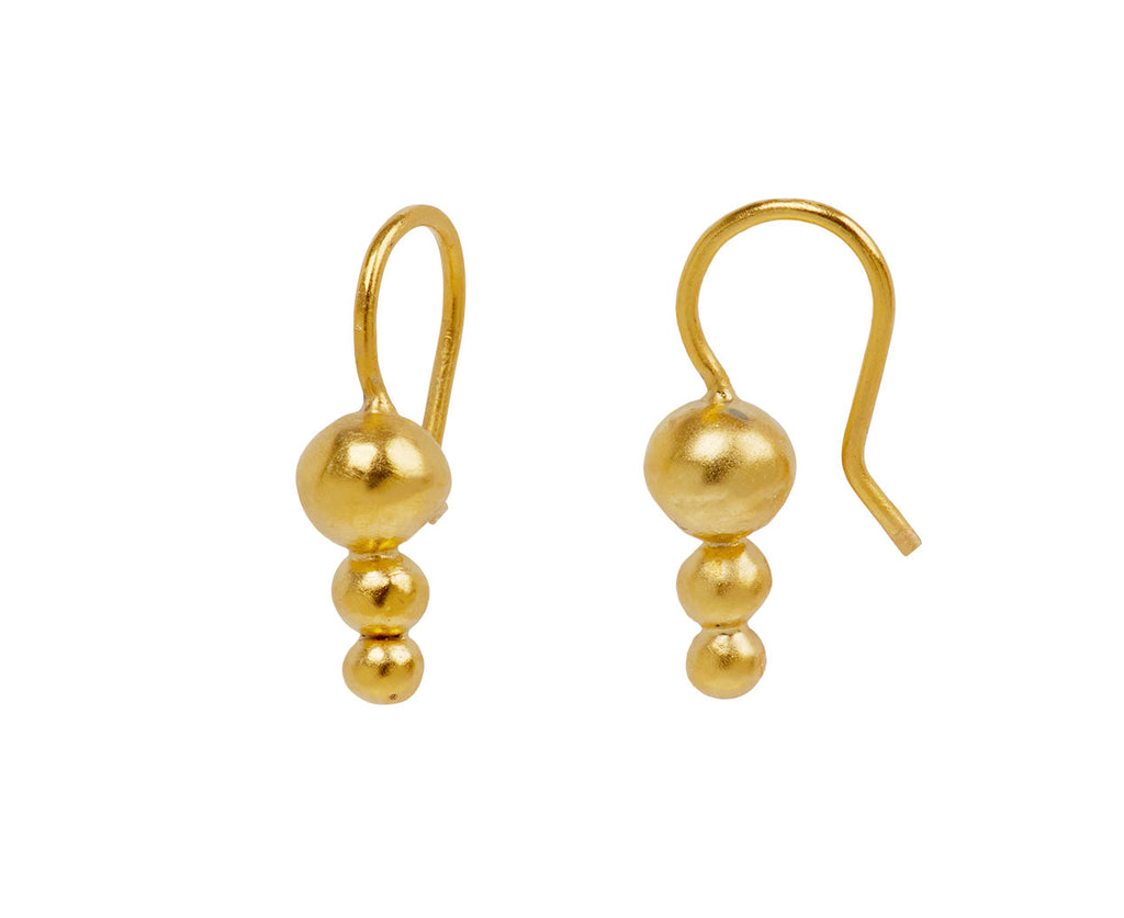 Jane Diaz Graduated Ball Drop Earrings - side