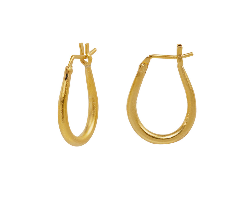 Jane Diaz Tapered Oval Hoop Earring - side