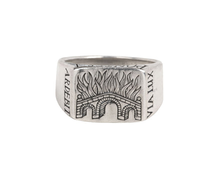 Burning Bridges Signet Ring