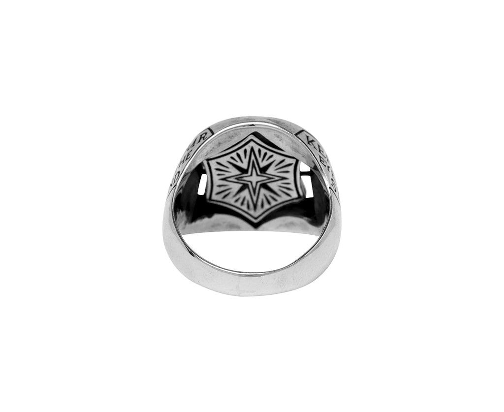 Digby & Iona Eyes and Stars Signet Ring - Back View