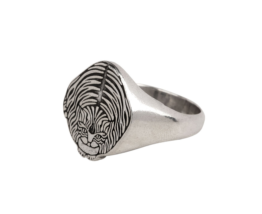Tiger Cat Signet Ring