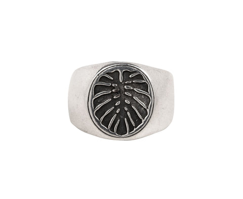 Monstera Signet Ring