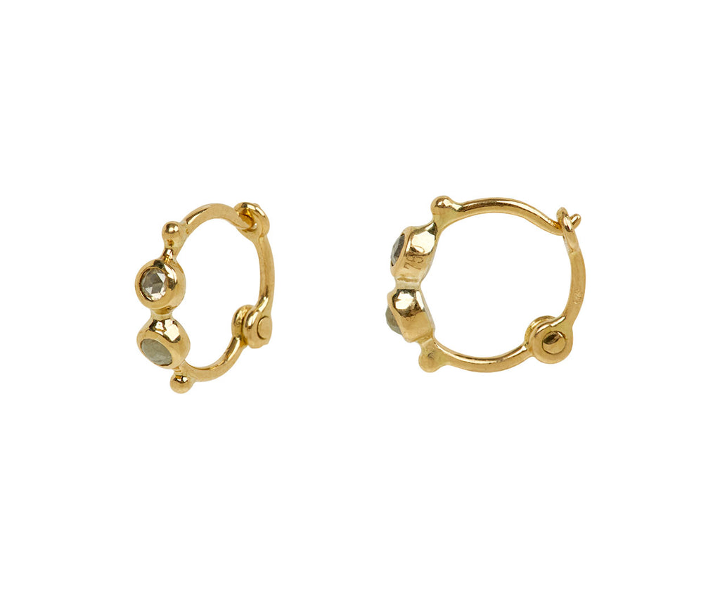 Dorette Bo Anneaux Simple Hoop Earrings - Angled View