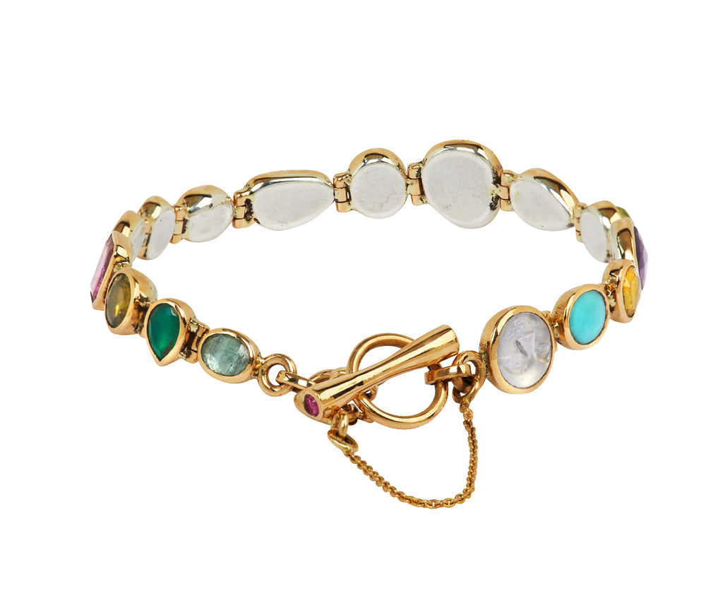 Dorette Multi Gemstone Souple Bracelet - back