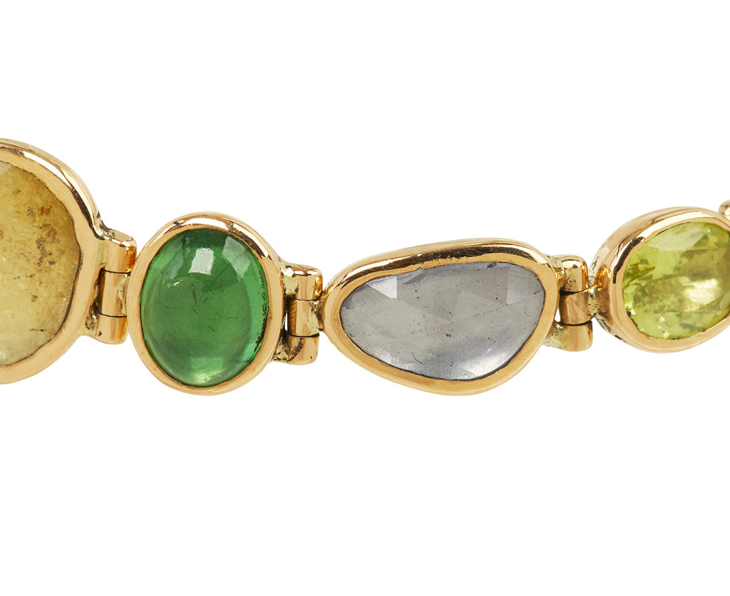 Dorette Multi Gemstone Souple Bracelet - closeup