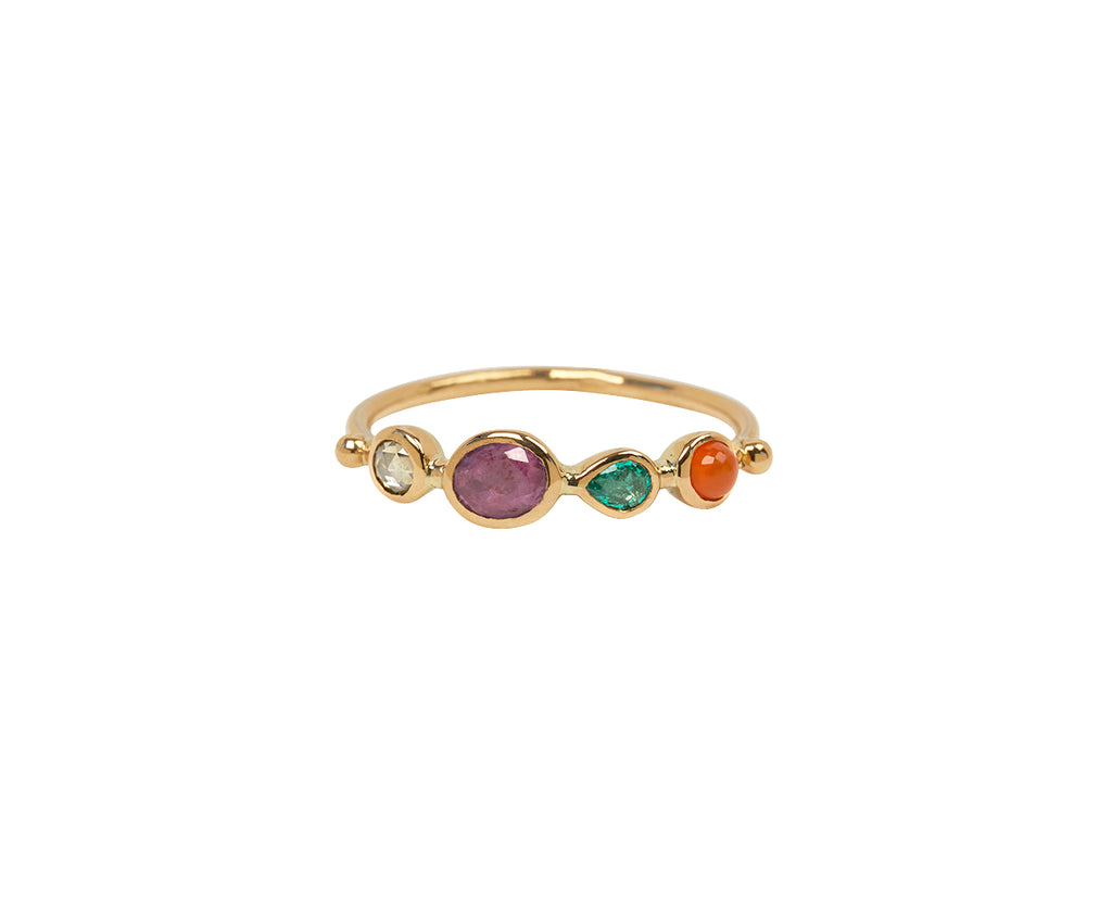 Dorette Ruge Dorette Mixed Gem Simple Ring