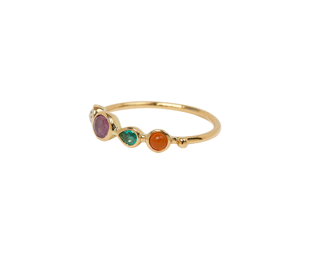 Dorette Ruge Dorette Mixed Gem Simple Ring