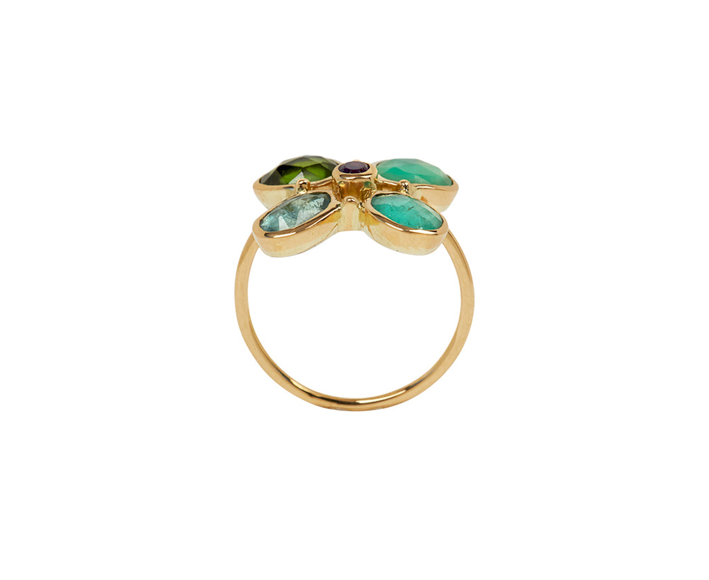 Green Tone Bague Trèfle Ring