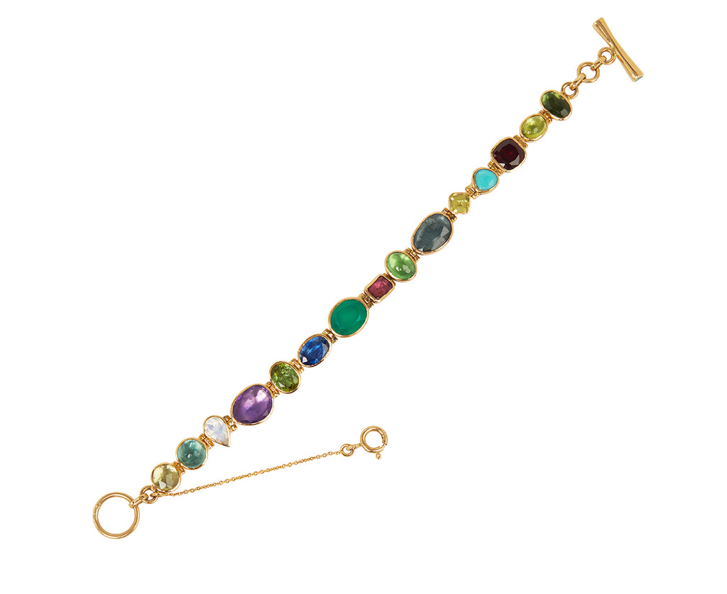 Dorette Multi Gemstone Souple Bracelet - Open