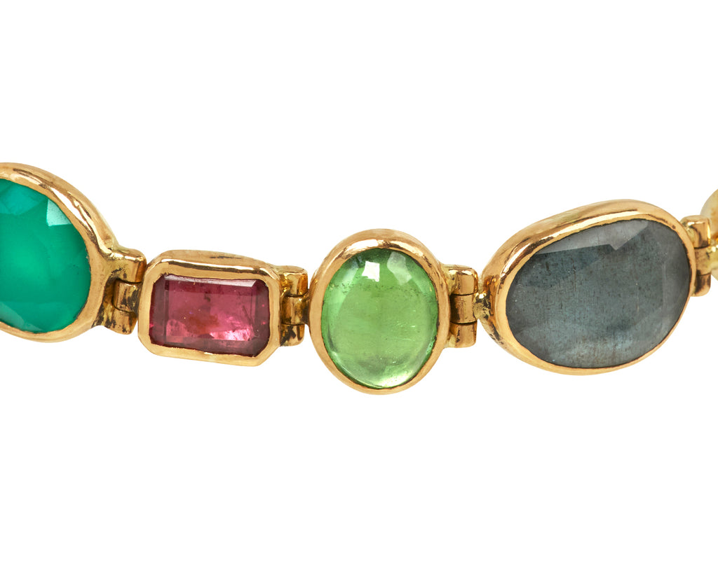 Dorette Multi Gemstone Souple Bracelet - closeup
