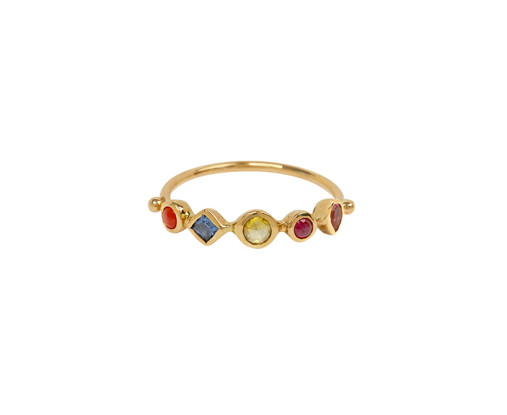 Multi Gem Bague Simple Ring