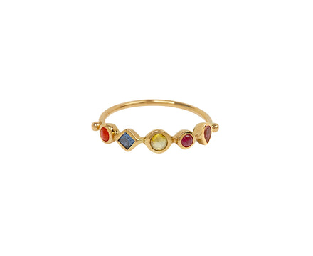 Multi Gem Bague Simple Ring