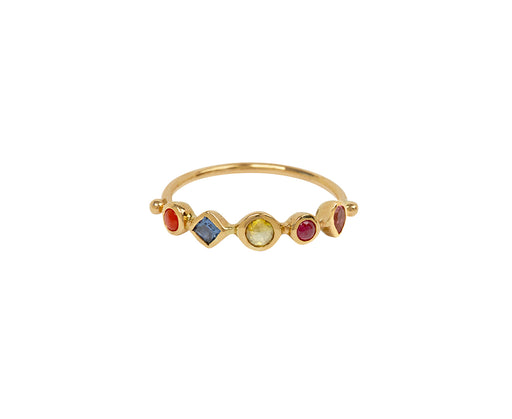 Multi Gem Bague Simple Ring