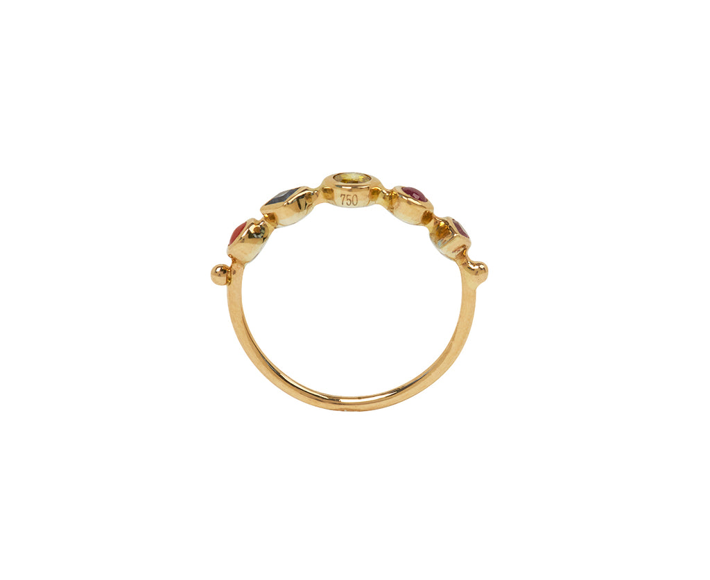 Multi Gem Bague Simple Ring