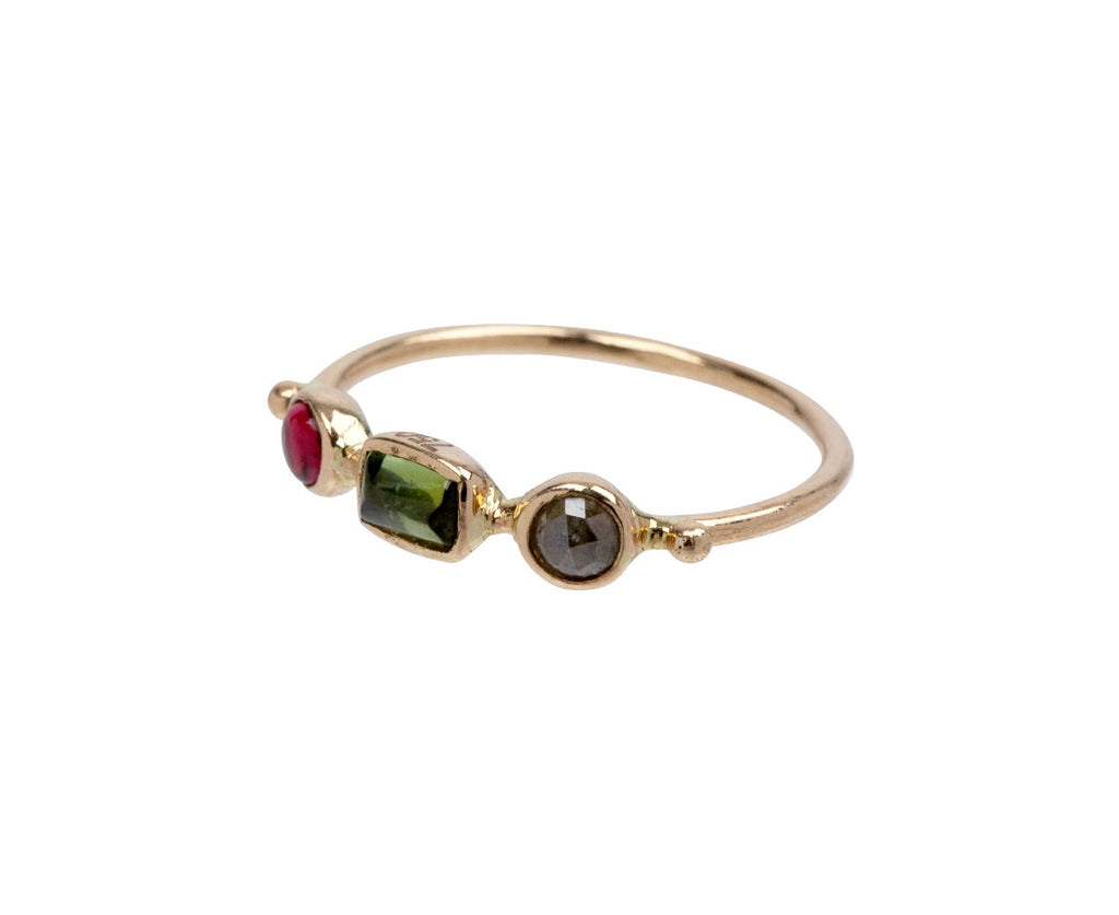 Spinel, Tourmaline and Diamond Ring