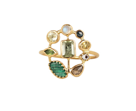 Multi-Gem Bague Jardin Ring