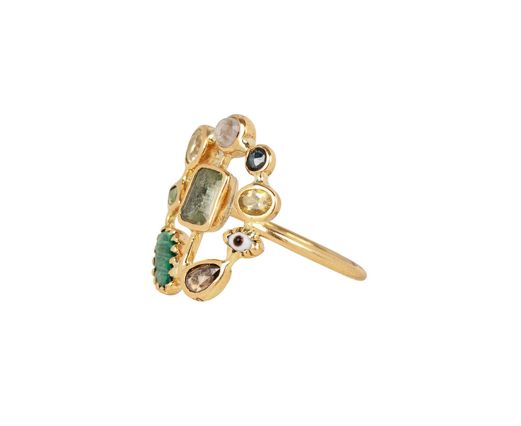 Multi-Gem Bague Jardin Ring