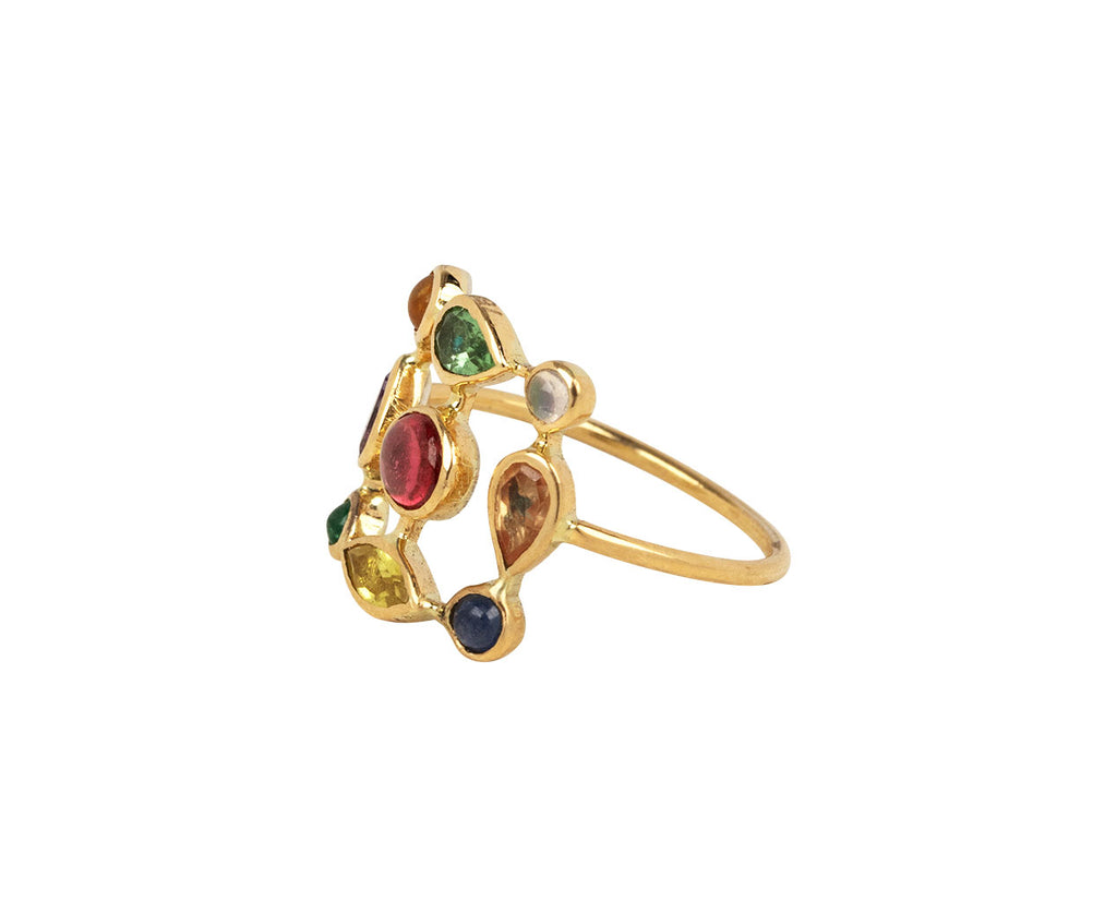 Multi Gem Super Couronnee Ring