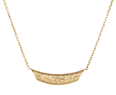 Dries Criel Diamond Lotus Pendant Necklace
