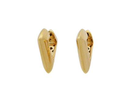 Small Brute Lotus Hoop Earrings