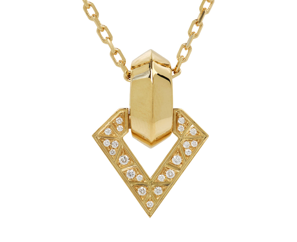 White Diamond Brute Pendant Necklace