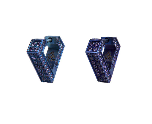 Titanium Mini Brute Amethyst Hoop Earrings