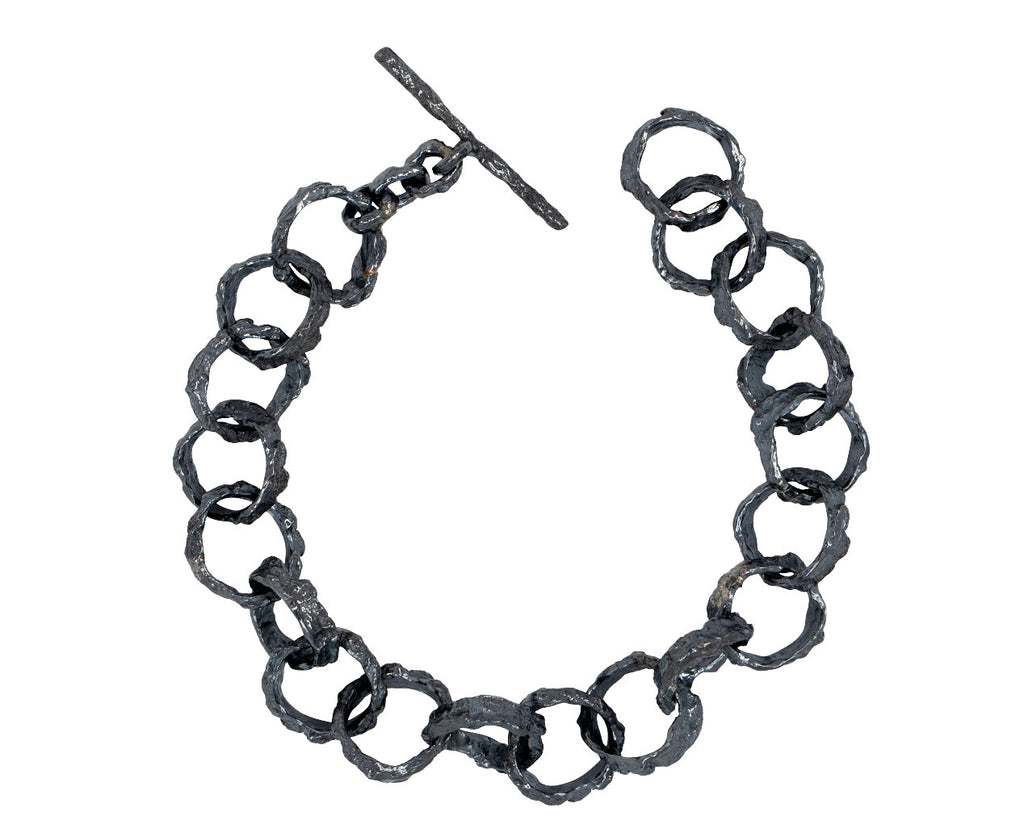 Raw You Blackened Sterling Silver Chain Bracelet