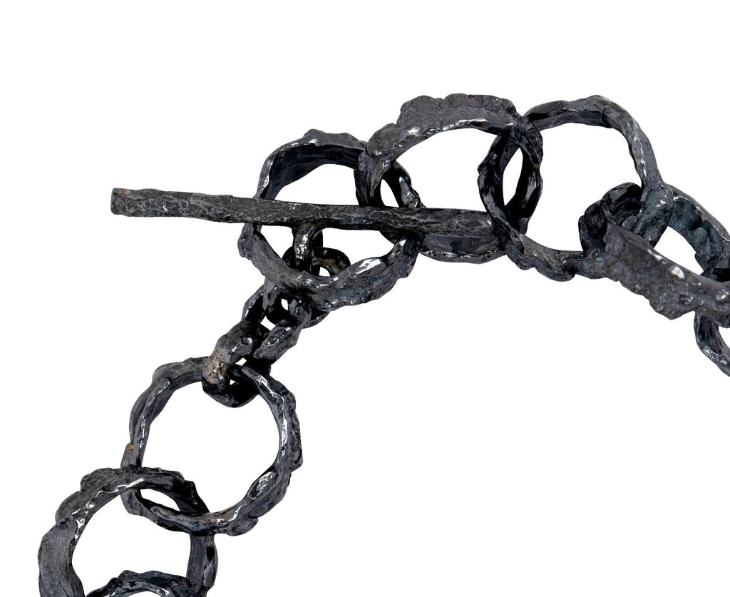 Raw You Blackened Sterling Silver Chain Bracelet