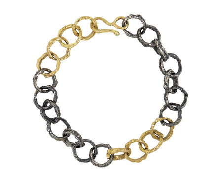 Mixed Metal Good Vibes Chain Bracelet