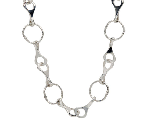 Mixed Link Silver Isabella Necklace