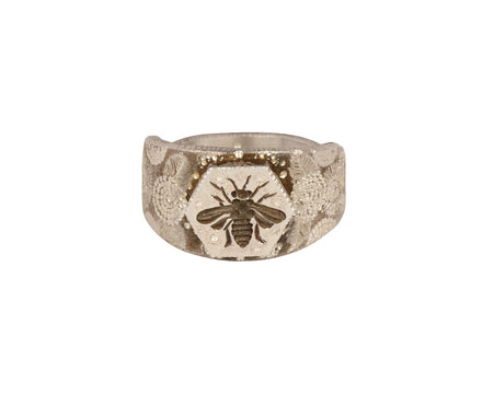 ELIRD Silver Bee Signet Ring